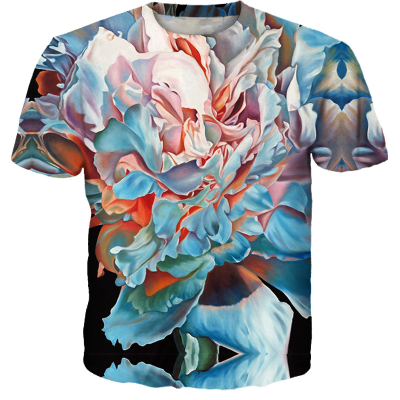 

t-shirt new fashion abstract art digital printing trend men's sports short sve loose 3d t-shirtxj0d, White;black