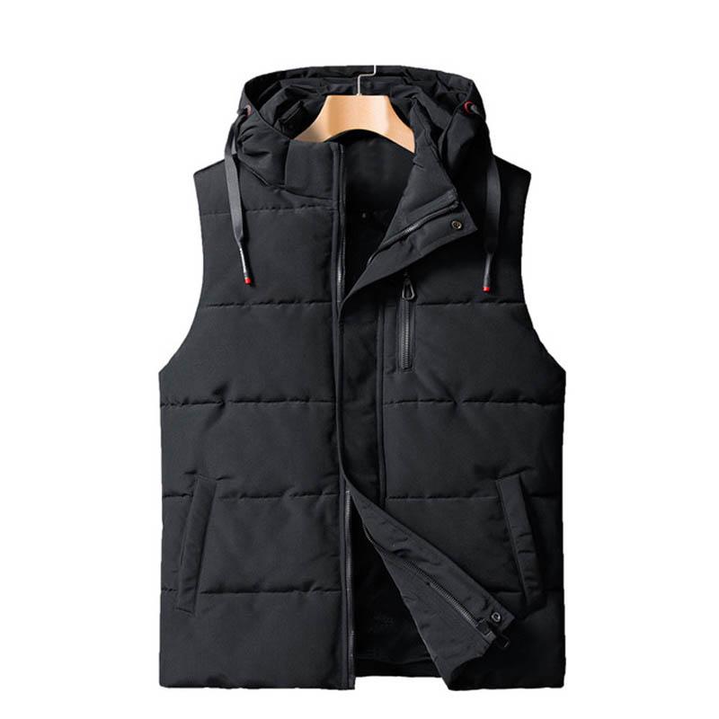 

Men's Vests Winter Warm Cotton Vest Men Plus Size Bust 150cm 5XL 6XL 7XL 8XL 9XL Thick, Black