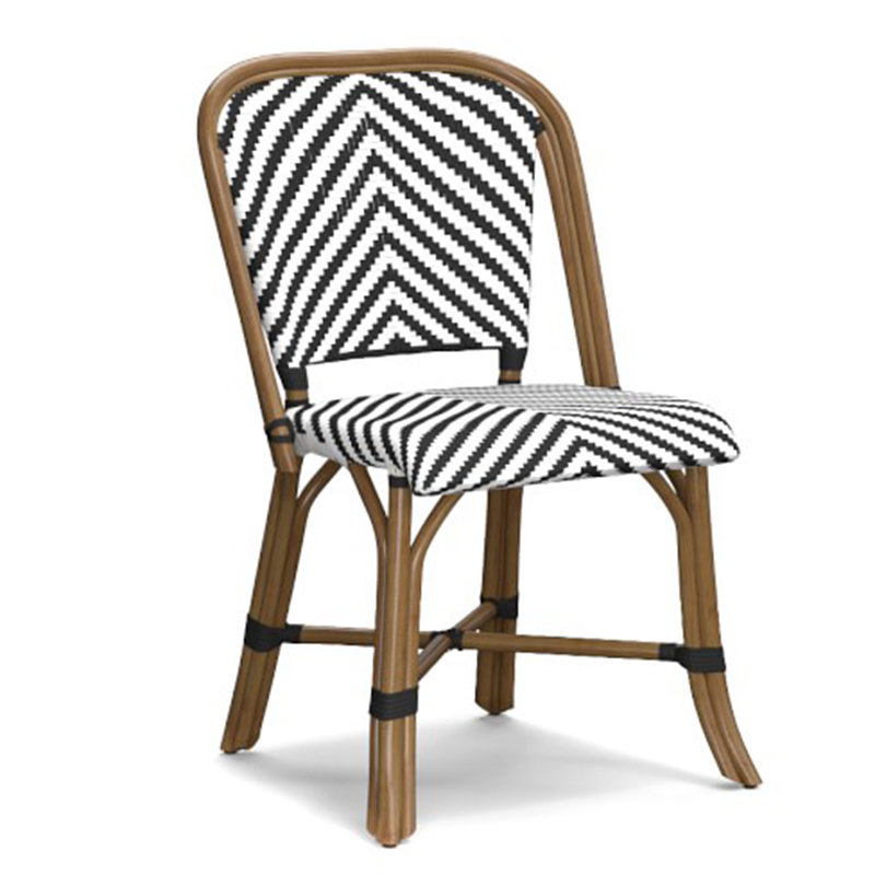 

Outdoor dining chair rattan aluminum bamboo furniture tavern Cafe Garden