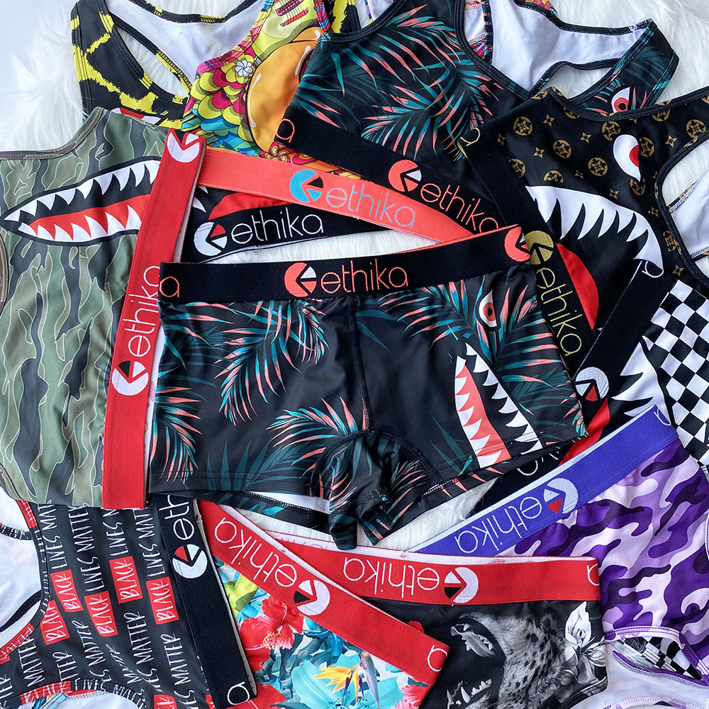 

Women' Tracksuits Ethika Fashion Swimsuit Crop Top Vest + Swim Shorts Trunks Boxers 2 Piece Set Tracksuit Shark Camo Beach Swimwear Running Suit (Color can be selected, Customize