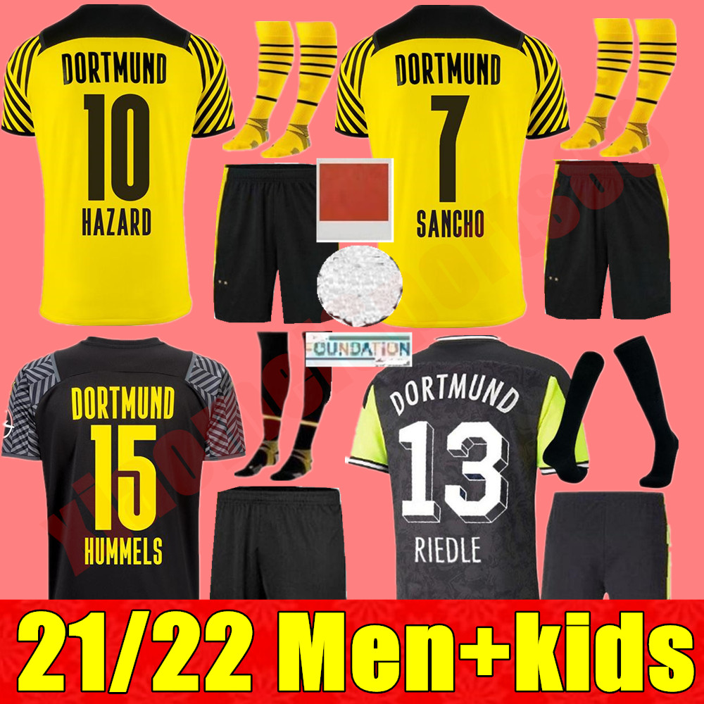 

21 22 adult kit HAALAND REUS home away 4th dortmund soccer jersey 2021 2022 Men kits BELLINGHAM SANCHO HUMMELS BRANDT football shirts