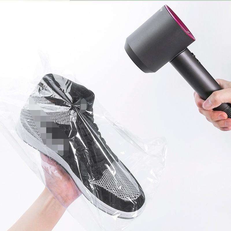 

Storage Bags 100 Pcs PVC Shoe Bag Heat Shrink Film Wrap Organizer Retail Seal Packing Clear Plastic Polybag Gift Cosmetics Packaging