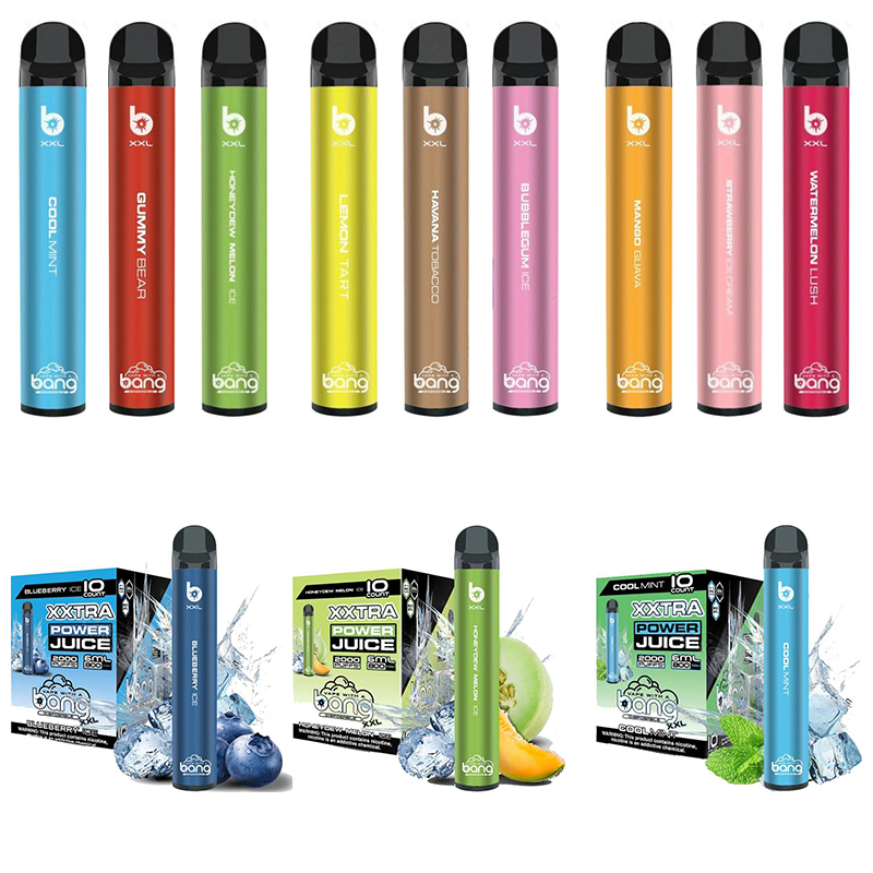 

Bang XXL Disposable Vape Pen Kits 2000 Puffs XXTRA cigarettes 800mAh Battery 5ML Vapor Pod Device eCigs Puffbars Vapes electronic cigarette