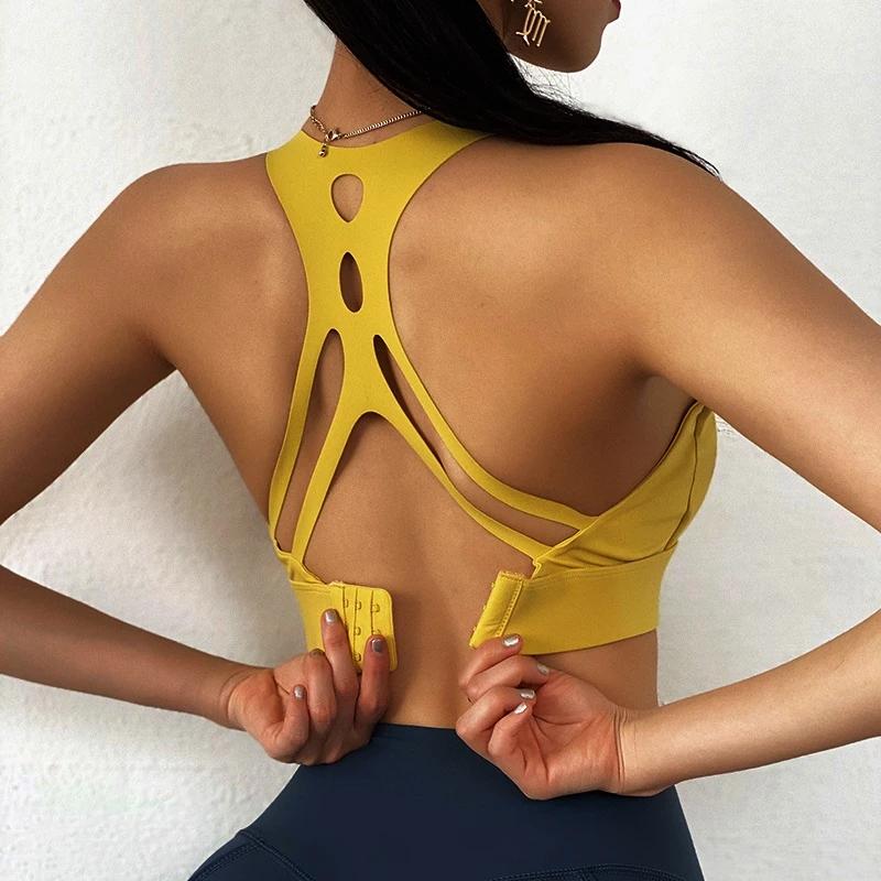 

Yoga Outfit Sports Bra Women Push Up Underwear Fitness Tank Crop Top Bras Athletic Vest Gym Shirt Sport Running Sportswear