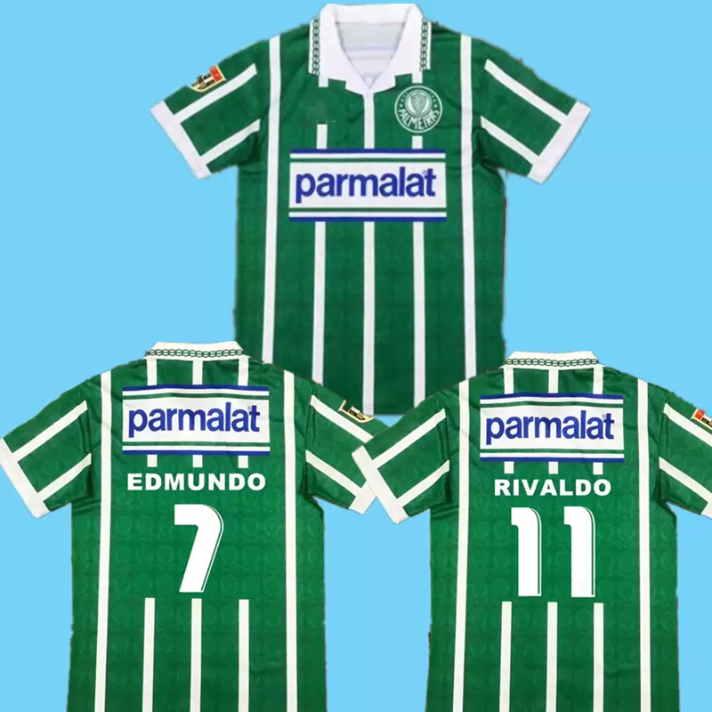 

93 94 Palmeiras R. CARLOS EDMUNDO Mens Retro Soccer Jerseys ZINHO RIVALDO EVAIR Home Green Football Shirts Mens Uniforms Short Sleeve, 1993 1994 home