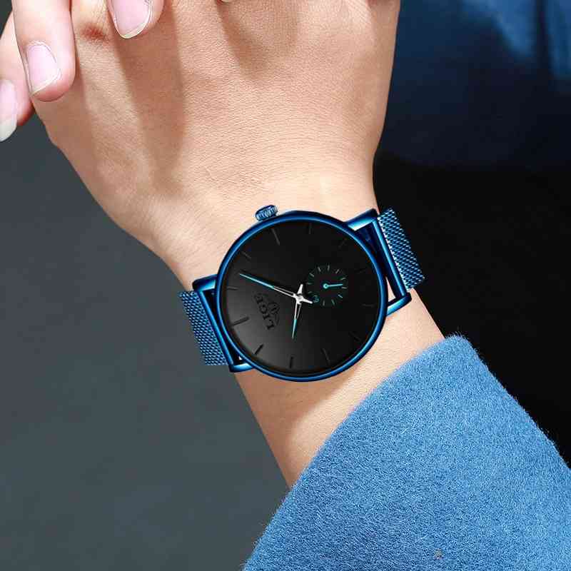 

Watch Men LIGE Fashion Business Men Watches Top Brand Luxury Waterproof Casual Simple Quartz Watch Clock Relogio Masculino 210517, Black red