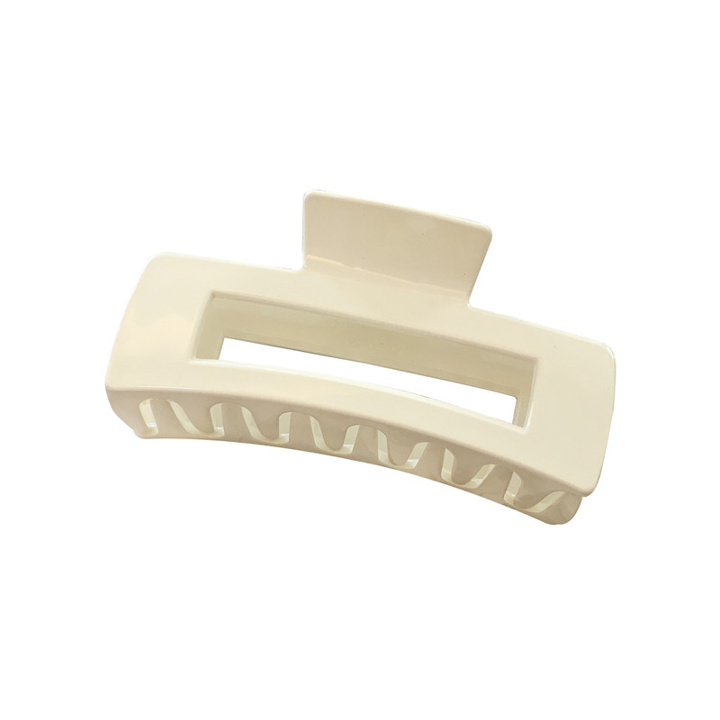 

korean large square scrunchies hair clamps women girls plastic hollow hairpins for lady bath shower ponytail claw clip head jewelry accessor, Slivery;golden