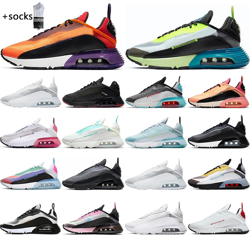 

with free socks 2090 running shoes for women and men Magma Orange Bleached USA Black Volt Blue 2090s mens trainers sports sneakers 5.5-11, A21 aurora green 36-45