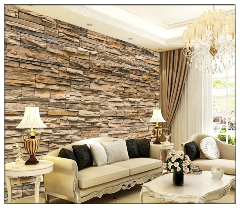 Custome Photo Murals 3D Bricks Wallpaper TV Background Living Room Block Stone Photo Wall Stickers Waterproof-image-709768205