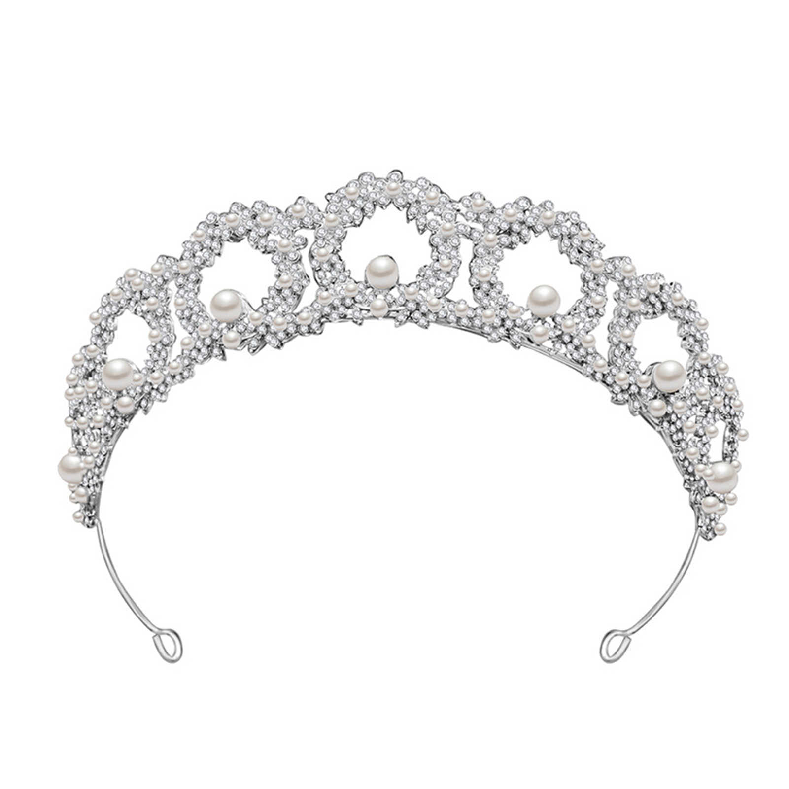 

Noble Bridal Crown Headwear Hollow Circle Rhinestones Inlaid Retro Headdress Luxury Crown Wedding Birthday Hair Accessories H0827