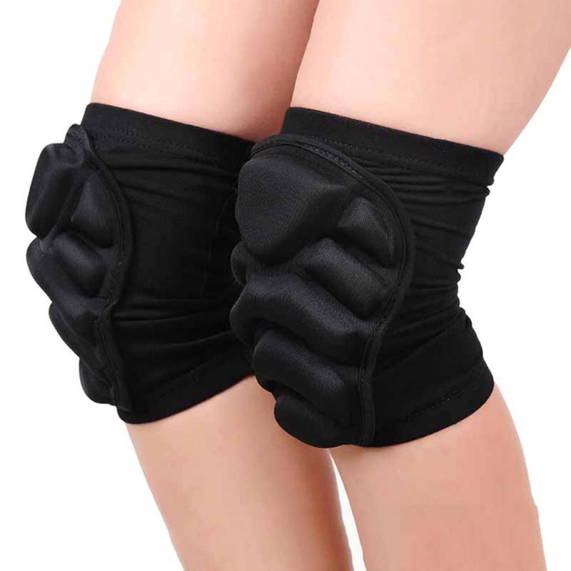 

Elbow & Knee Pads H 1 Pair Sports Leg Patella Support Brace Wrap Protector Pad Sleeve Black EVA Sponge Breathable Lightweight Padded, As pic