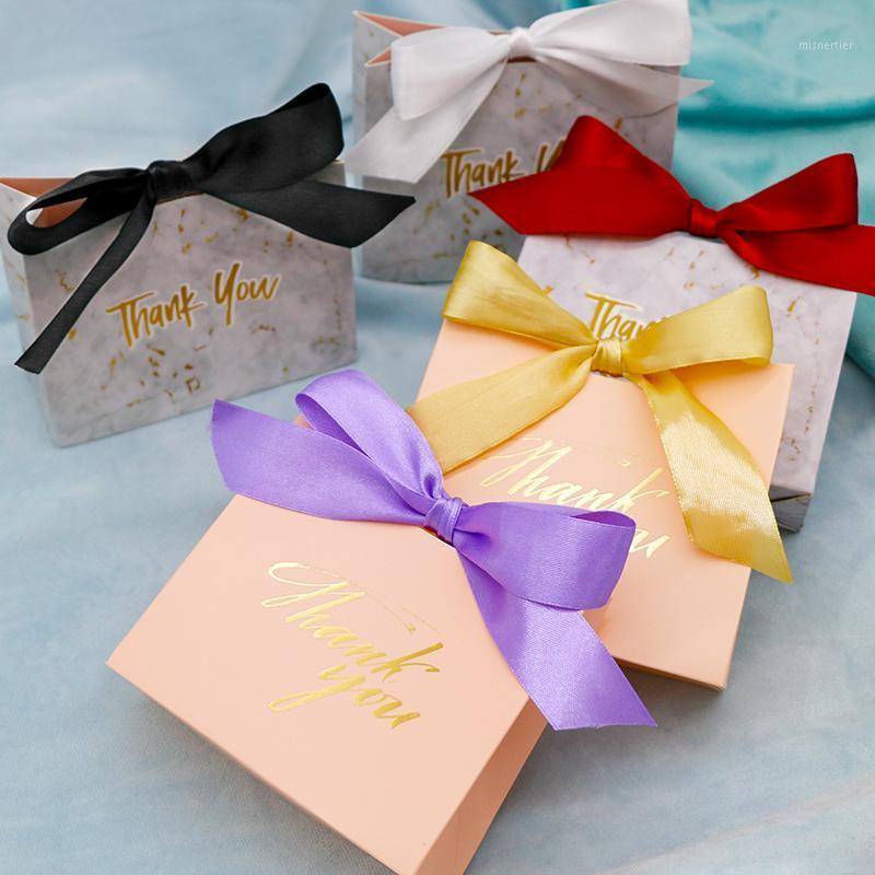 

Gift Wrap 5PCS Bag Box For Packaging Present Party Baby Shower Paper Chocolate Boxes Mini Candy Pink Grey Marble Wedding Favours