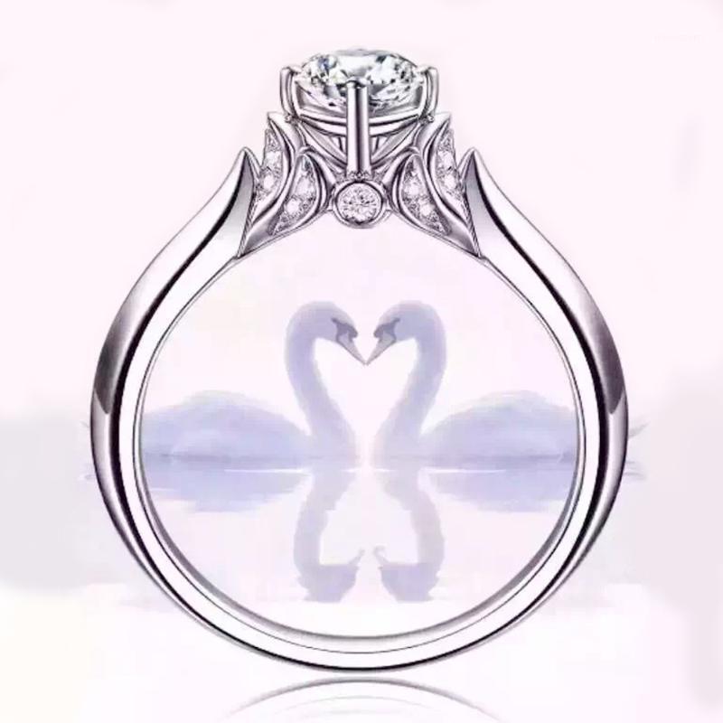 

Wedding Rings CAOSHI Fashion Solitaire Engagement For Women Creative Design Sliver Color Female Jewelry Simple Temperament Accessories1