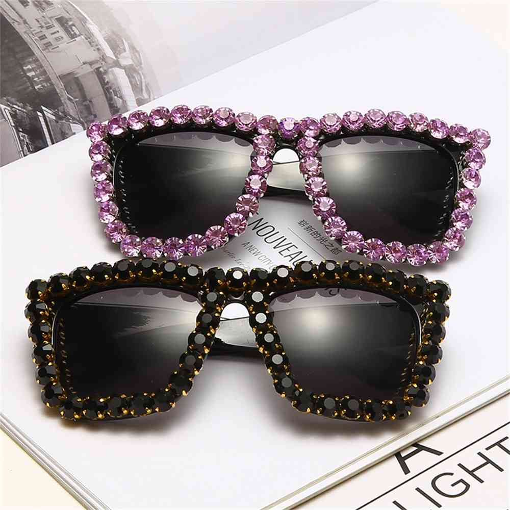 

80% Off Store Online Box color diamond shining night stage glasses props bar pat fashion wedding photo Sunglasses