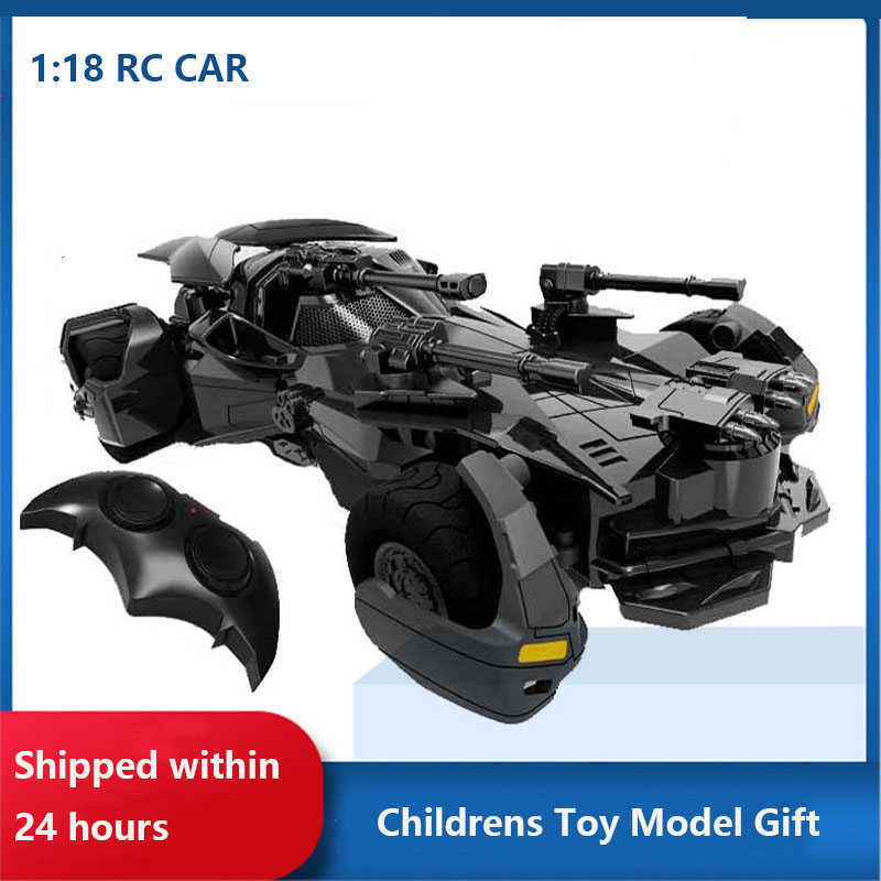 

1:18 2.4G Batmobile Car Model Remote Control Cars Sports RC cars Vehicle Toy for Children Birthday Gift Optional with packaging Q0726