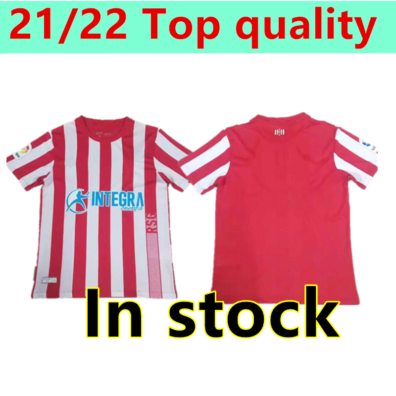 

Sporting de Gijón Soccer Jerseys 2021 22 RIVERA P.GARCIA KRAVETS J.BERROCAL maillots foot QUINI DJUKA GASPAR PEDRO DIAZ GIJON Football shirts Kit, 21/22 home