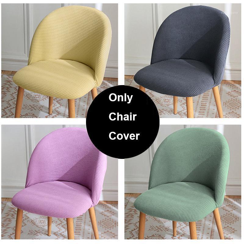

Solid Color Arcuated Seat Cover Washable Removable Armless Elastic Chair For Banquet Home Fashion El Decoration Covers