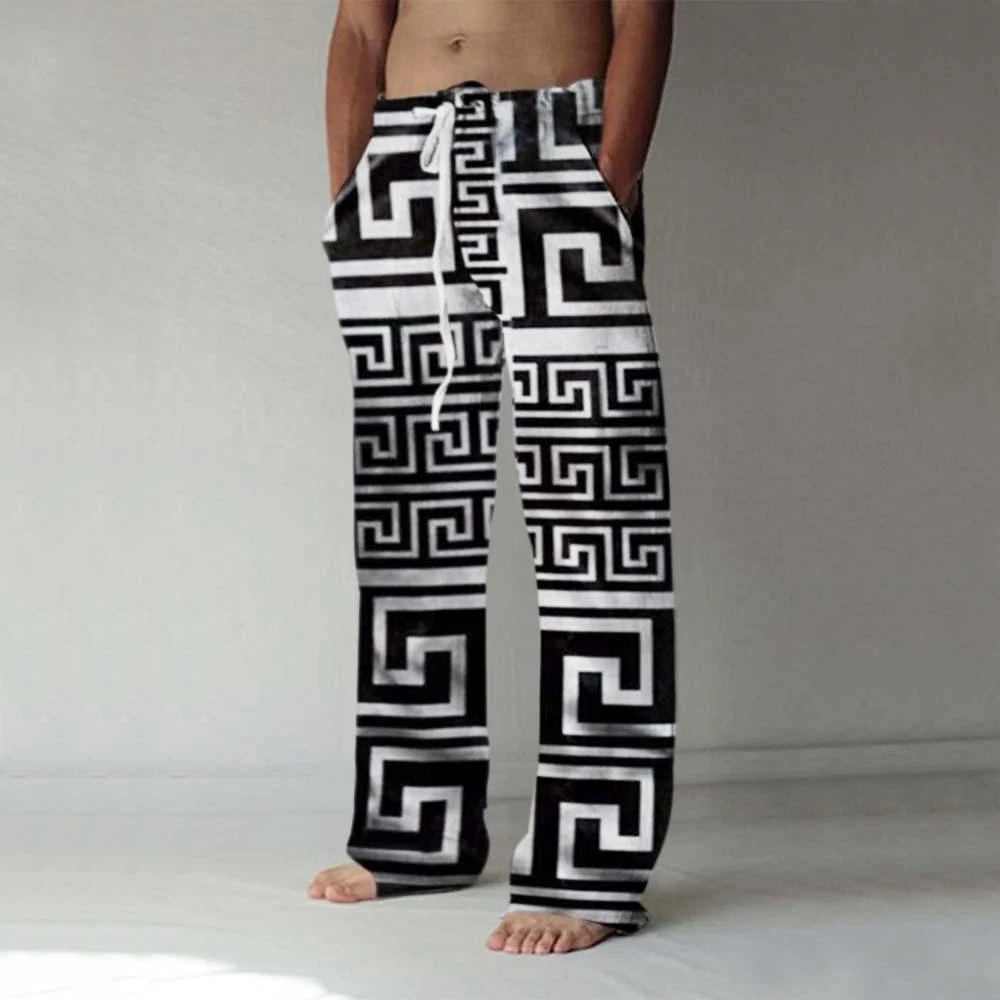 

Ancient Times Pattern 3D All Over Print Full Length Wide Leg Pants Hipster Fashion Streetwear Oversize Sweatpants Men Clothing, Black