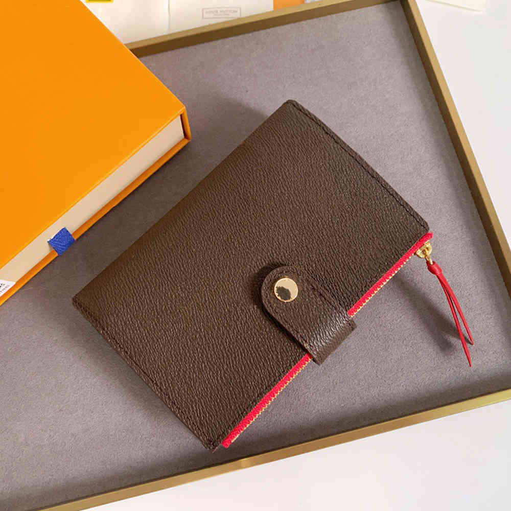 

Top Quality Luxury Brand Design Buttons Women's Wallet Holder Business Fold bus Credit ID Card Genuine Leather