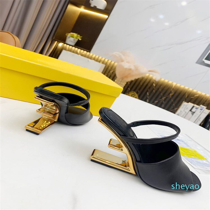 

Women Sandals High Heels Rubber Slide Sandal Platform Slipper Chunky heel height Shoes Summer Embossed Flip Flops 7165, The picture color 1