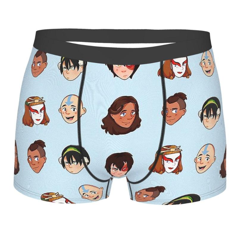 

Underpants Avatar The Last Airbender Katara Aang Sokka Zuko Animated TV Series Team Gaang Cotton Panties Man Underwear, Black