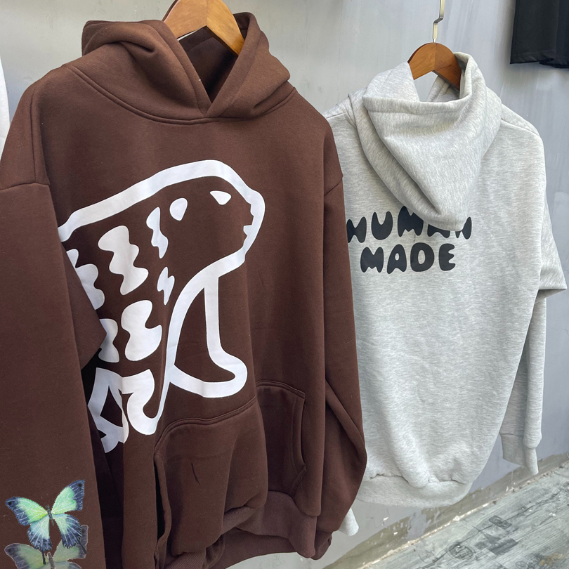 

Polar Bear Human Made Hoodie Sweatshirts Men Women Fleece Warm Hooded Sweatshirt Inside Tag Label, 804hei