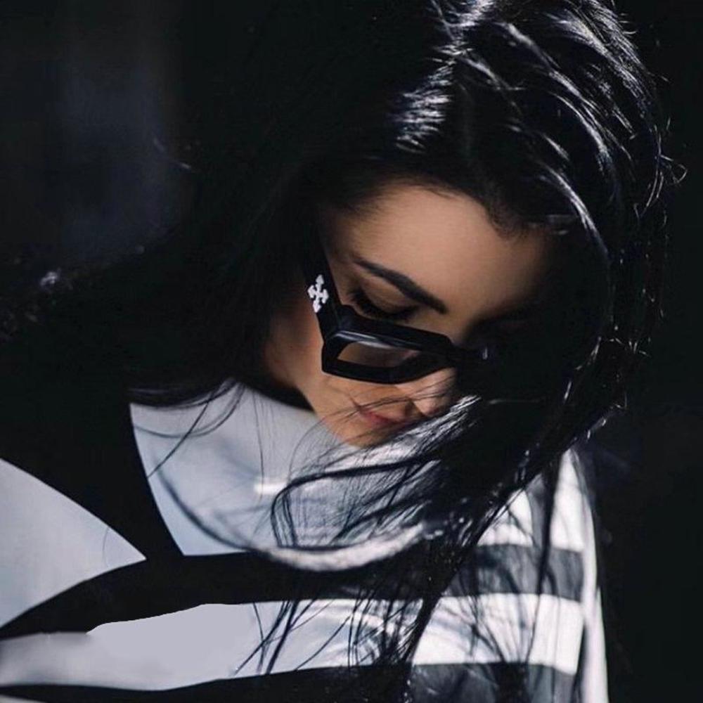 

sunglasses Fashionable sun frames small rectangle ow sunglasses women men 2021 uv400 unique high quality brand designer vintage festival feminino, Black