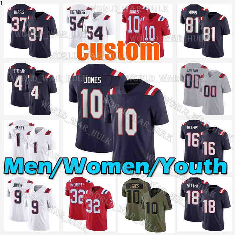 

10 Mac Jones Donta Hightower Jersey NKeal Harry New Devin McCourty England Matthew Slater Patriot Judon Julian Edelman Chase Winovich Gunner Olszewski Jake Bailey, Custom new youth(a g)