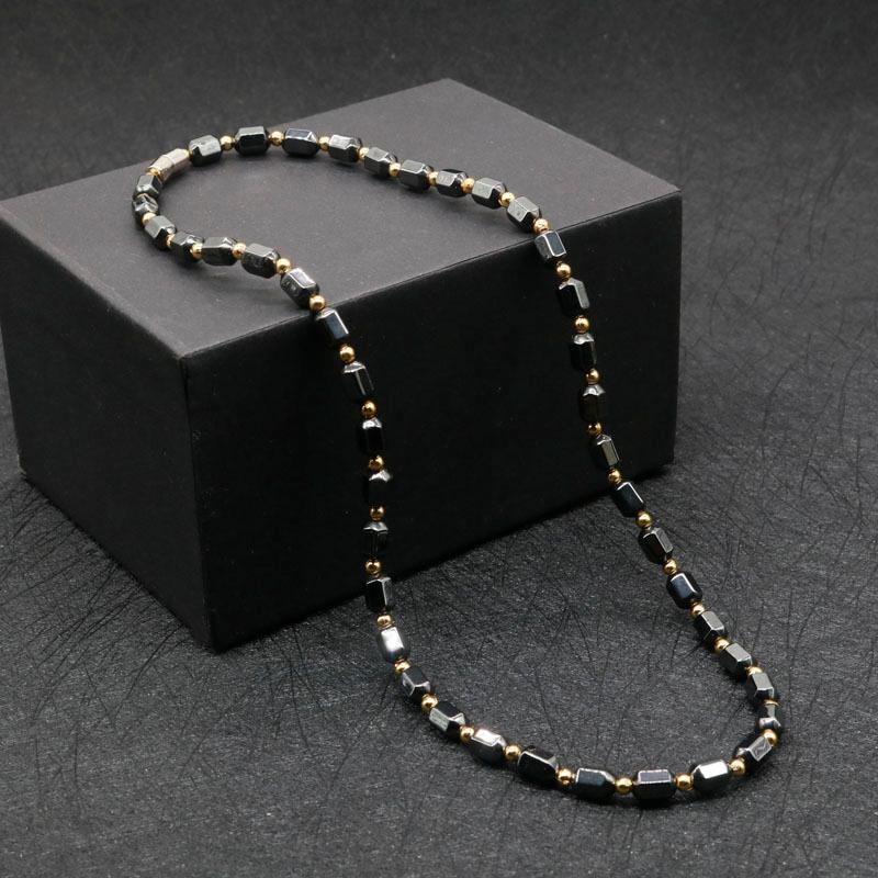 Chokers 2021 Simple Classic Health Energy Healing Therapy Beaded Magnetic Hematite Necklace For Men And Women Jewelry LG2-image-698114456