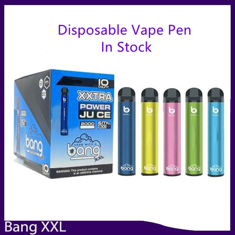 

Bang XXL E cigarettes Prefilled Vape Pen multi flavs 5% 6ml 2000 Puffs vapes desechables VS Xtra Puffbars XXtra Pens bc 5000