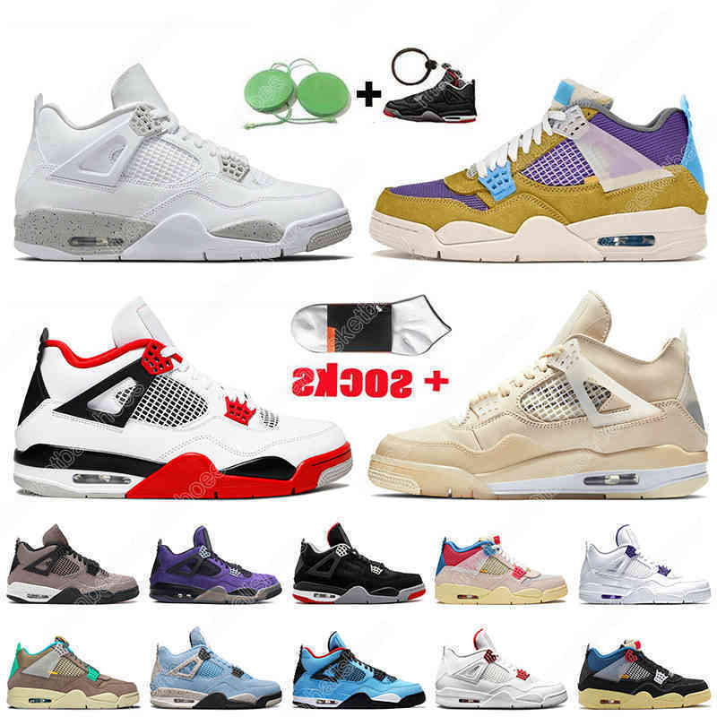 

Size 7-13 Womens Mens Basketball Shoes Jumpman 4 4s Jorden Taupe Haze White Oreo Fire Red University Blue Jodan TrainersG0OT, D32 lvs white 40-47