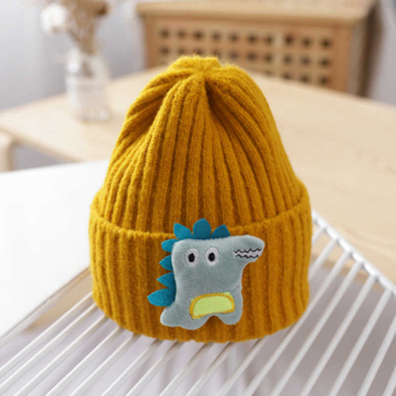 

Cartoon Dinosaur Baby Winter Hat Cap Warm Knitted Baby Girl Boy Hat Beanie Elastic Kids Hat Children Cap Bonnet 1033 X2, Colors you want