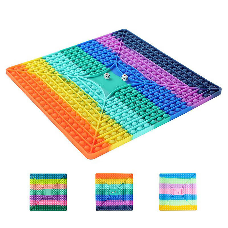 

40CM Large Christmas Gifts Favor Silicone Fidget Push Pop Toys Mega Jumbo Chessboard Pioneer Interactive Game Board Finger Bubble Decompression Toy