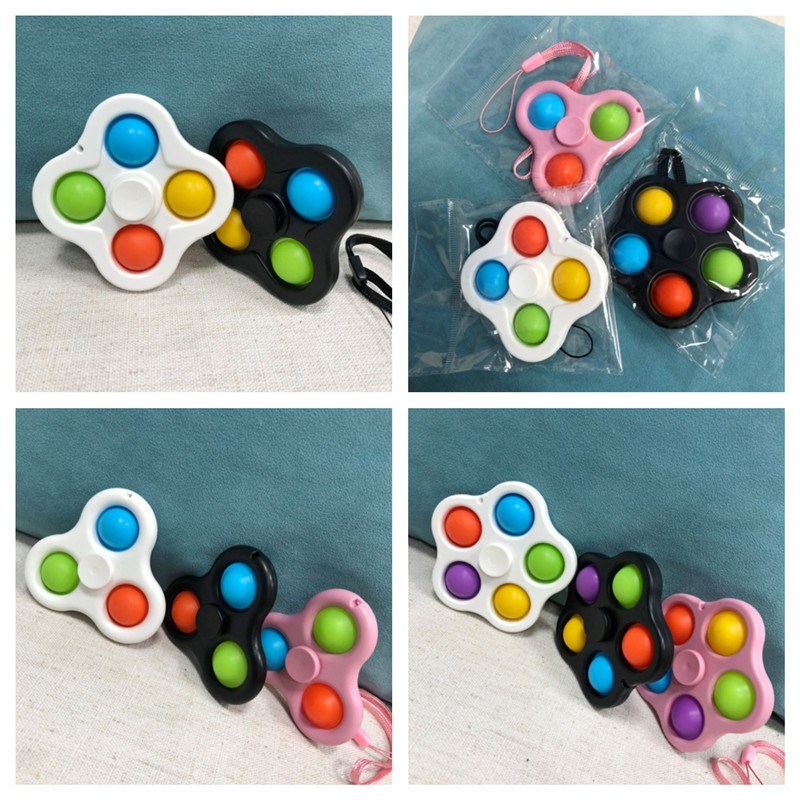 

Fidget keychains poo-its Toys Bubble Poppers Key Ring Push Spinner Board Stress Relief Decompression Finger Bubbles Squishies DNA Stress Ball G47W6PG