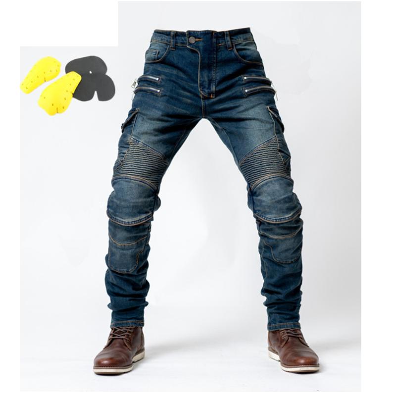 

Racing Pants Motorcycle Riding Jeans Hockey Protective Black Green Male Gear, 001