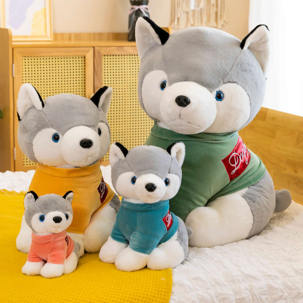 

Clothing husky plush toys erha doll home furnishings large children gifts, Blue