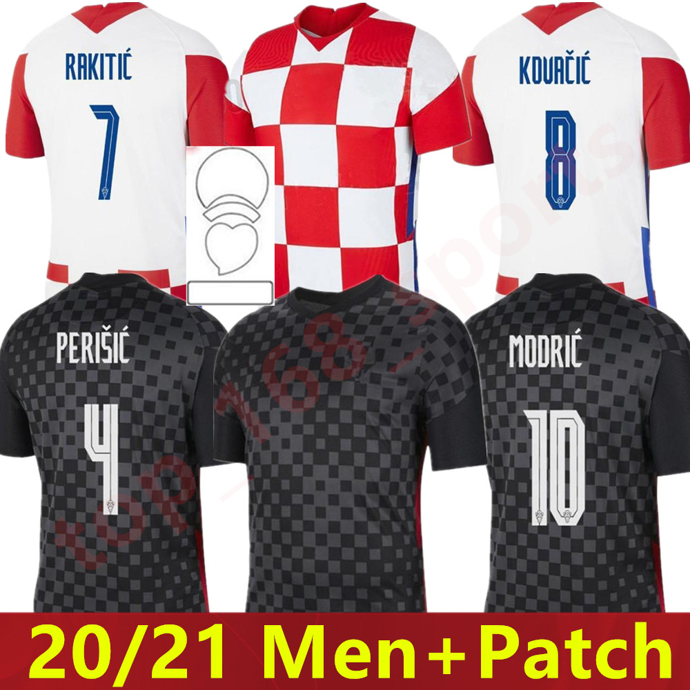 

20 21 MODRIC Soccer jersey 2021 national team MANDZUKIC HOME AWAY ORSIC PERISIC RAKITIC SRNA KOVACIC BROZOVIC REBIC Football Shirts kids kit, Black;yellow