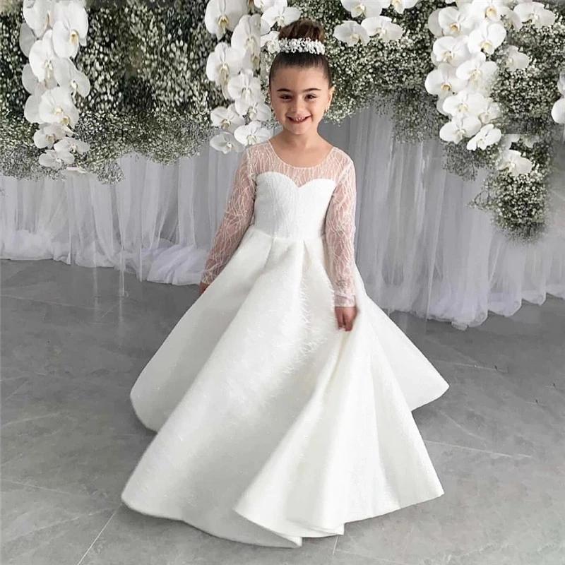 

Girl's Dresses Ivory Aline Lace Flower Girl Infant Wedding Party Long Princess Birthday Pageant Robe De Demoiselle Custom Made Free, Red;yellow