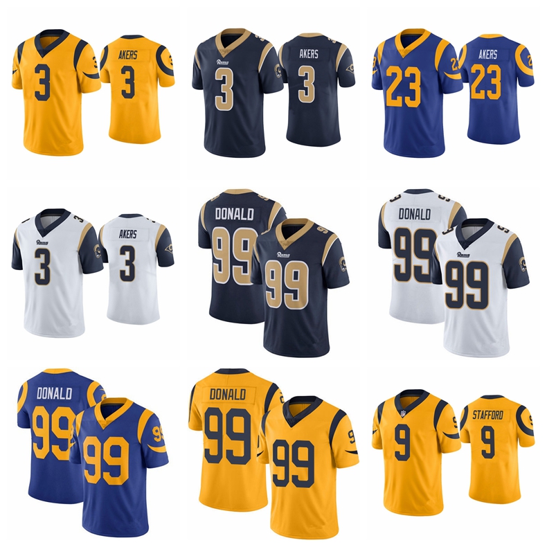 

Los Angeles''Rams''MEN WOMEN''NFL''YOUTH Matthew Stafford robert woods cam akers Cooper Kupp Aaron Donald Bone Limited football Jersey, 14