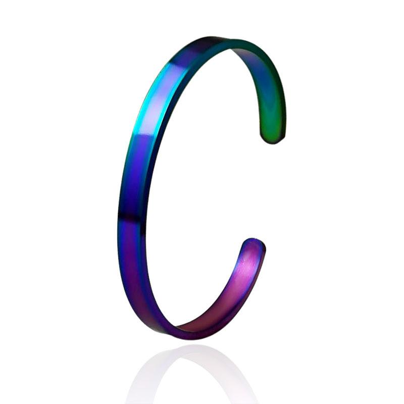 

Bangle Product Glossy Stainless Steel Bracelet DIY Titanium Opening Ladies