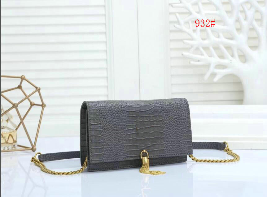 

Shoulder Clutch Crossbody Flap Bag Tote Handbag Wallet Tassel Alligator Crocodile Backpacks Square Chain Letters Women Designers Bags Purse Handbags 932# 21.5cm, White