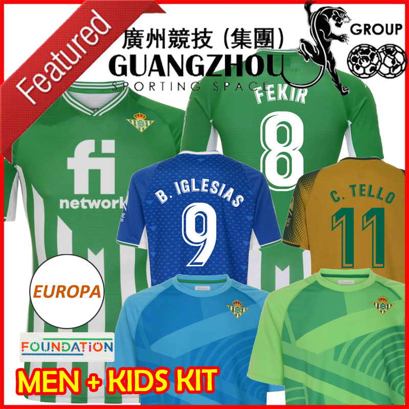 

8 FEKIR REAL Betis Soccer Jersey 2021 2022 C.TELLO JUANMI CANALES IGLESIAS Men Kit Kids Set Goalkeeper GK Uniform 21/22 Football Shirt Commemorative Home Away Third, 3rd europa patch