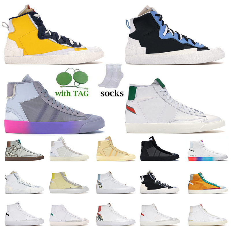 

Wholesale Women Mens Blazer Mid 77 Vintage Designer Casual Shoes Off Black White Stranger Things Hawkins High School Platform Nik Trainers Sneakers, A22 sail platinum tint 40-45