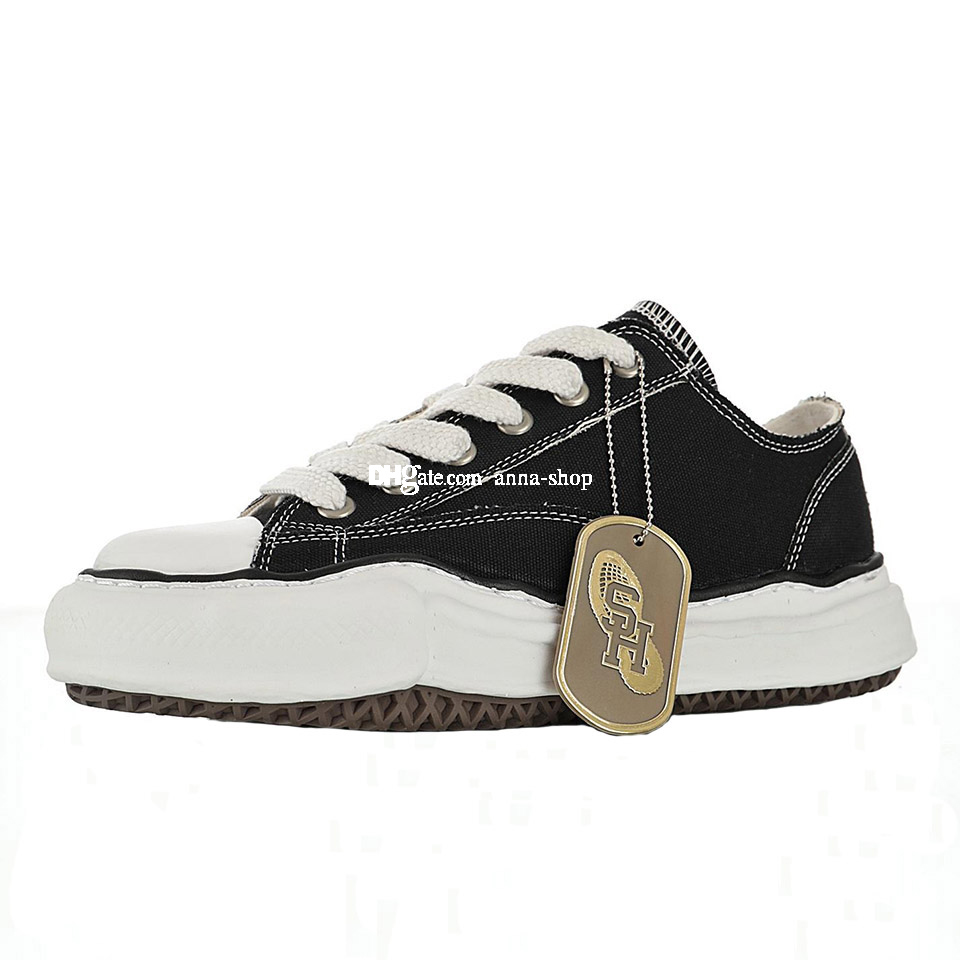 

Maison Mihara Yasuhiro Low Canvas Shoes for Men Nigel Cabourn Sneakers Mens Original Sole Sneaker Womens Designer Sports Shoe Women Sport Platform in Black, 9 36-45