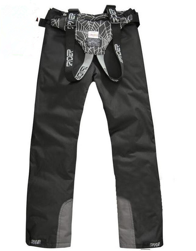 

new The spider men outdoors waterproof warm ski suit pants 2in1 pants, Black