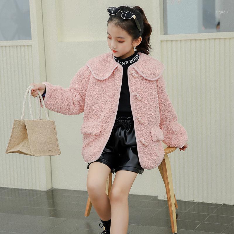 

Jackets Girls Boys Baby's Coat Jacket Outwear 2021 Fur Thicken Winter Plus Velvet Warm Formal Sport Teenagers Children's Clothing, Blue;gray