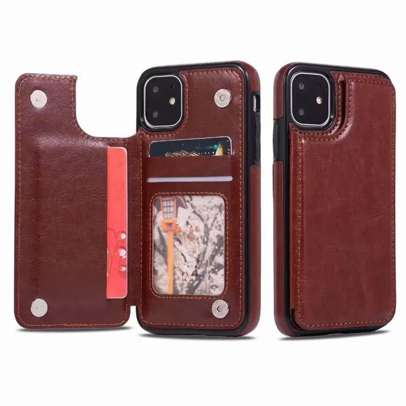 

Luxury PU Leather Phone Cases for iPhone 13 12 11 Pro Max Wallet Case XR Xs SE Back Cover Kickstand Card Bag, Mixed color