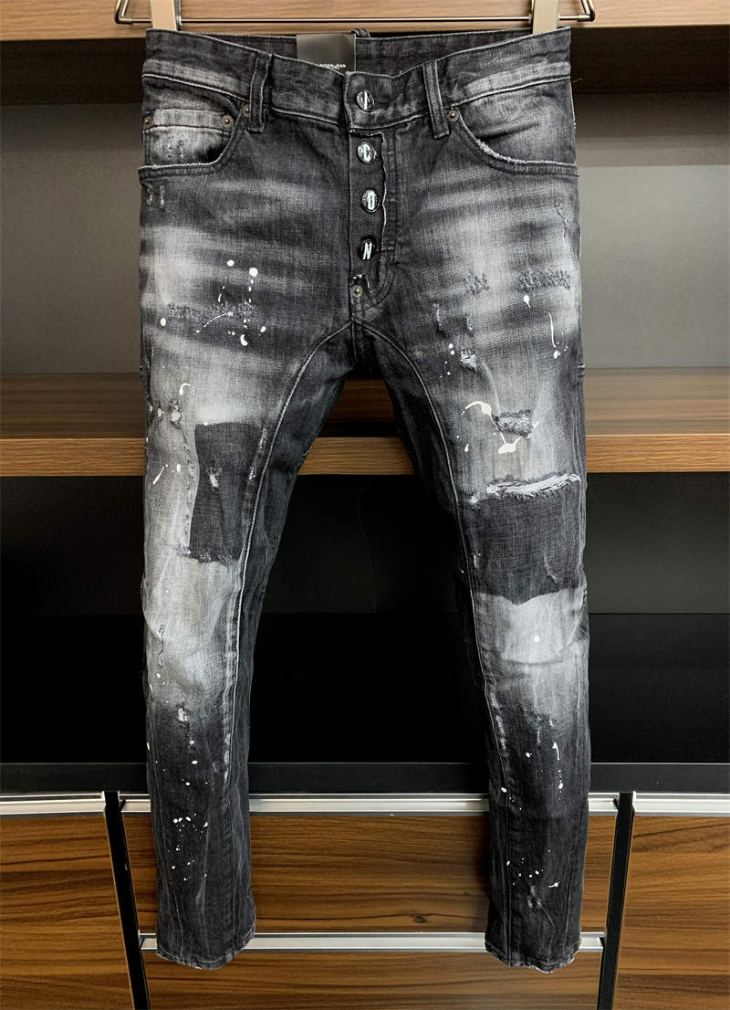 

2021 New Arrivals D2 Mens Luxury Designer Denim Jeans Holes Trousers Dsquare Biker Pants Men's Clothing A397