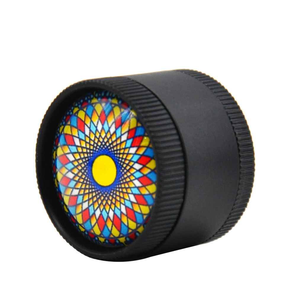 

New 3D 30mm metal herb grinder three-layer Camouflage mini Tobacco with colorful design