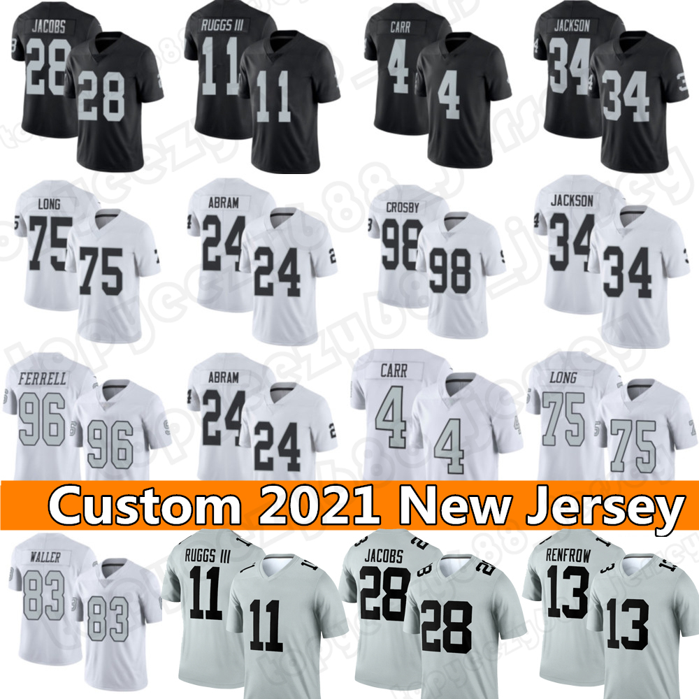 

Las Custom Vegas Mens 28 Josh Jacobs 4 Derek Carr Football Raider Jerseys Maxx Crosby Ferrell Henry Ruggs III 34 Bo Jackson Marshawn Lynch Johnathan Abram Women Youth, Yellow